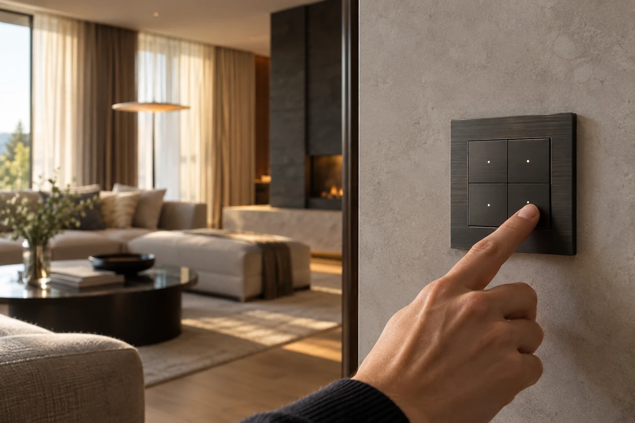 KNX-системы: управление с настенной клавишной панели