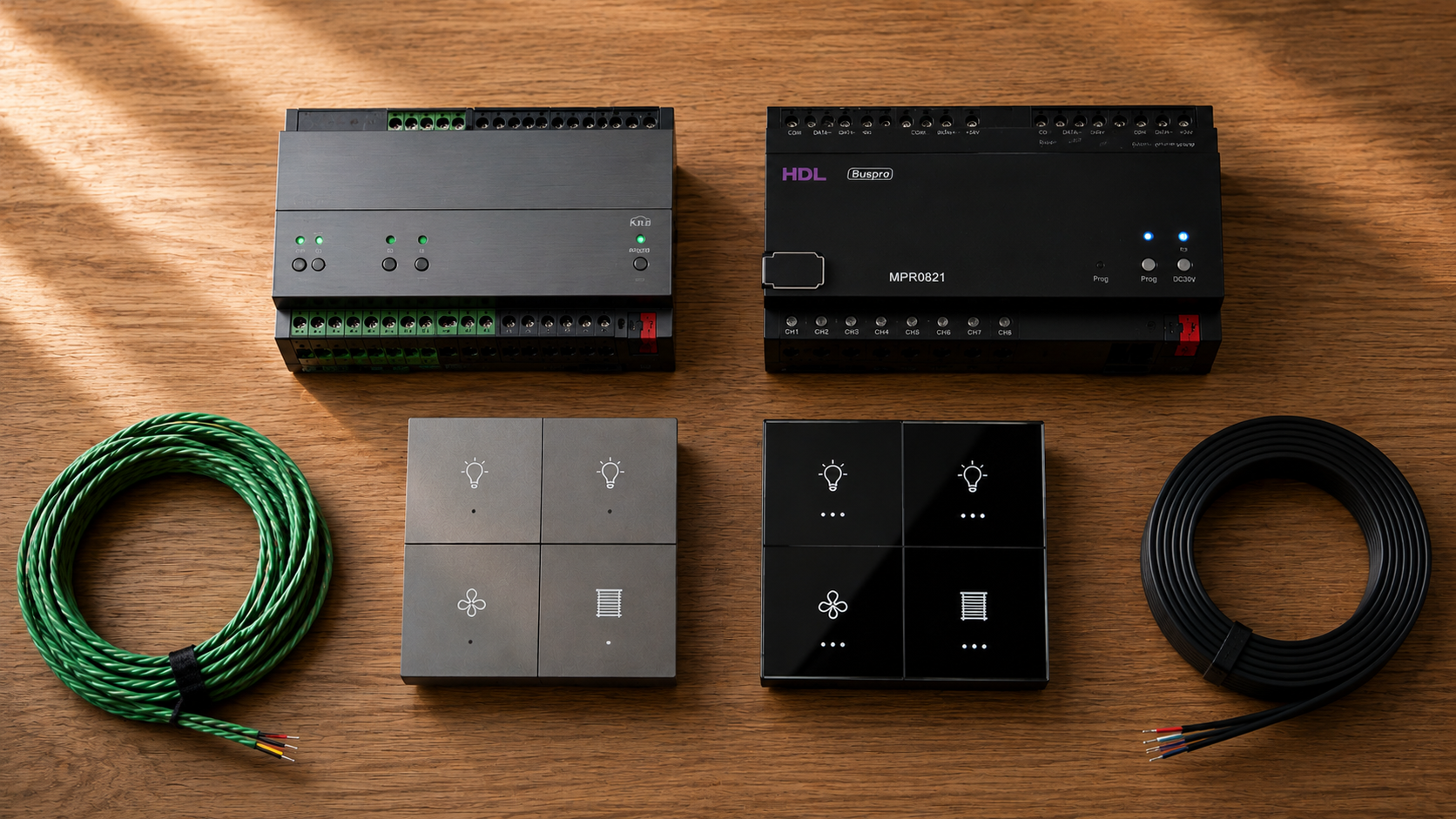 Сравнение оборудования KNX и HDL Buspro на инженерном столе